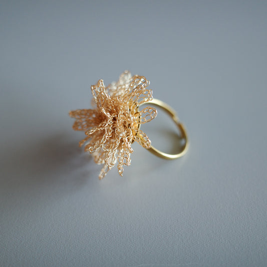 蒲公英 – 金屬線蕾絲戒指