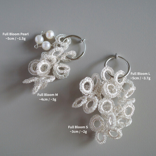 Full Bloom – 耳飾り4点(S・M・L・パール)モチーフセット 受注販売
