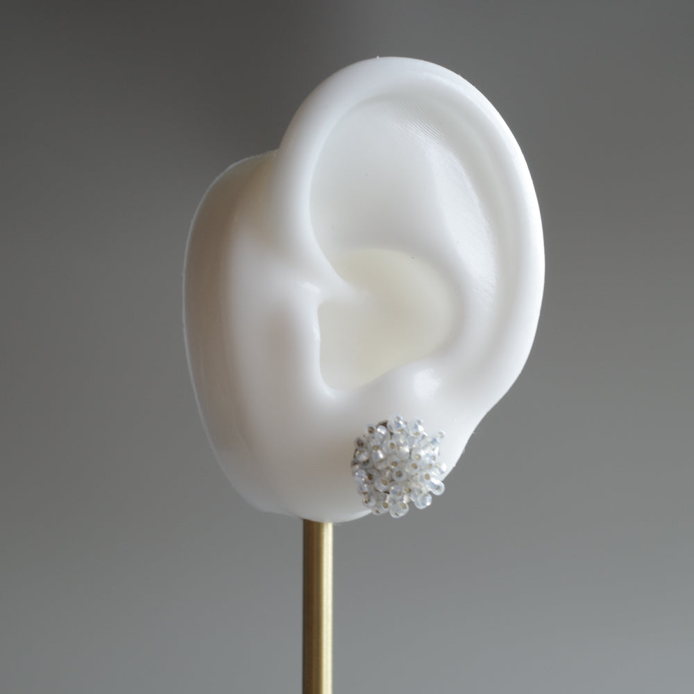 2way Orbit Glass Beads Silver color