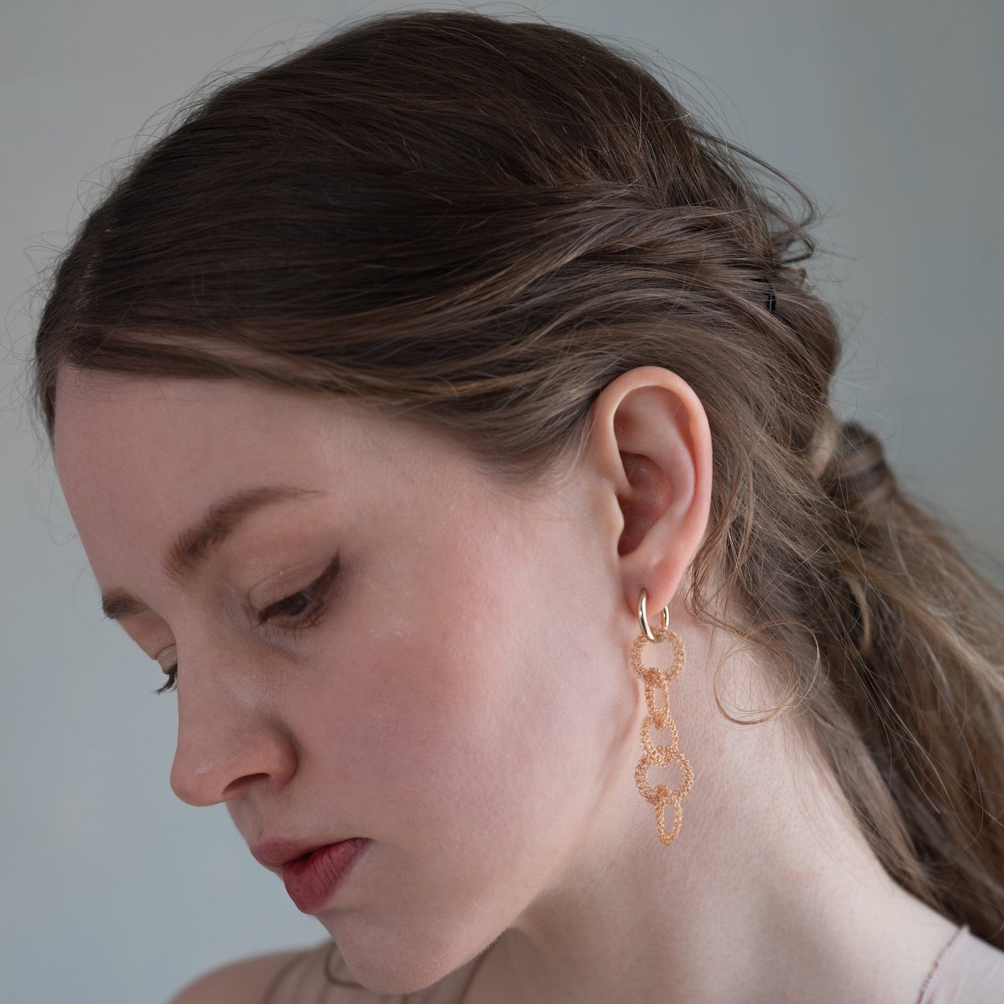 Yui – Hand-Crocheted Wire Earrings / Clip-ons