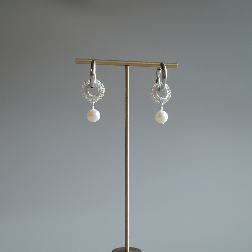 Full Bloom | SS & Pearl ◯ 4-Motif Set (Silver / Made to Order)