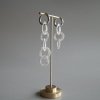 結（YUI） - ワイヤークロッシェ 耳飾り　シルバー