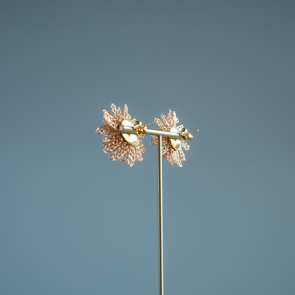 Dandelion Bloom – Wire Crochet Earrings