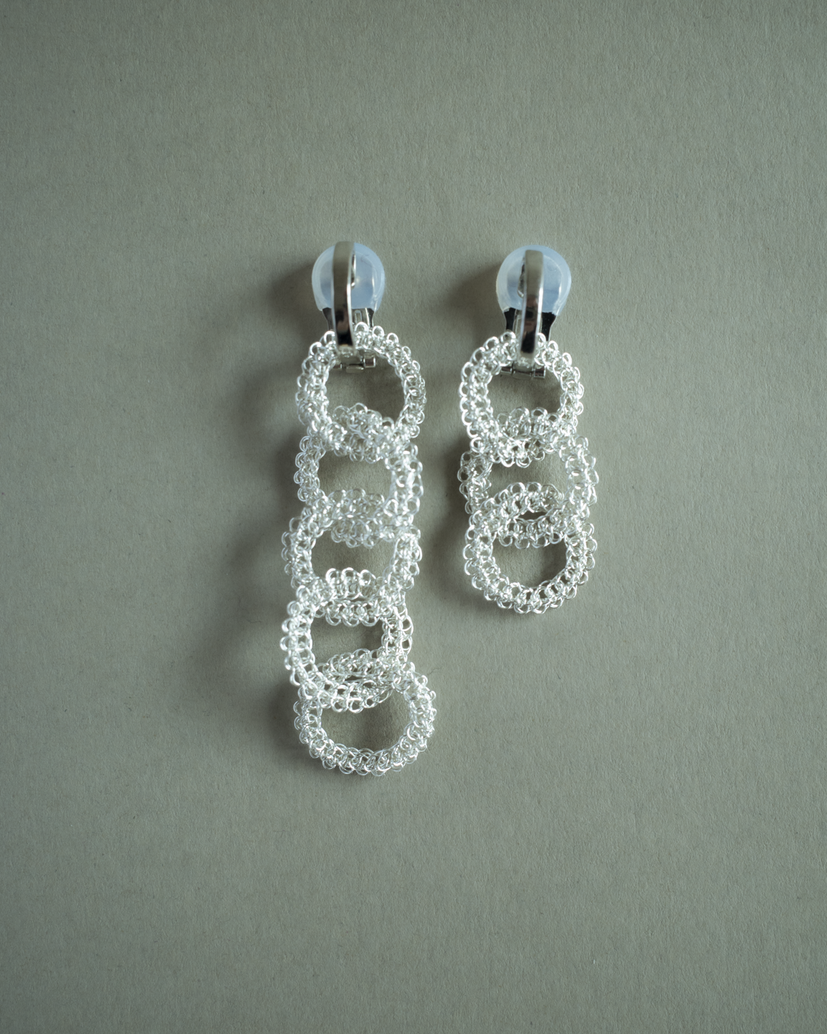 Yui – Hand-Crocheted Wire Earrings / Clip-ons