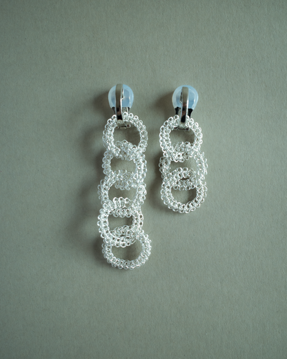 Yui – Hand-Crocheted Wire Earrings / Clip-ons