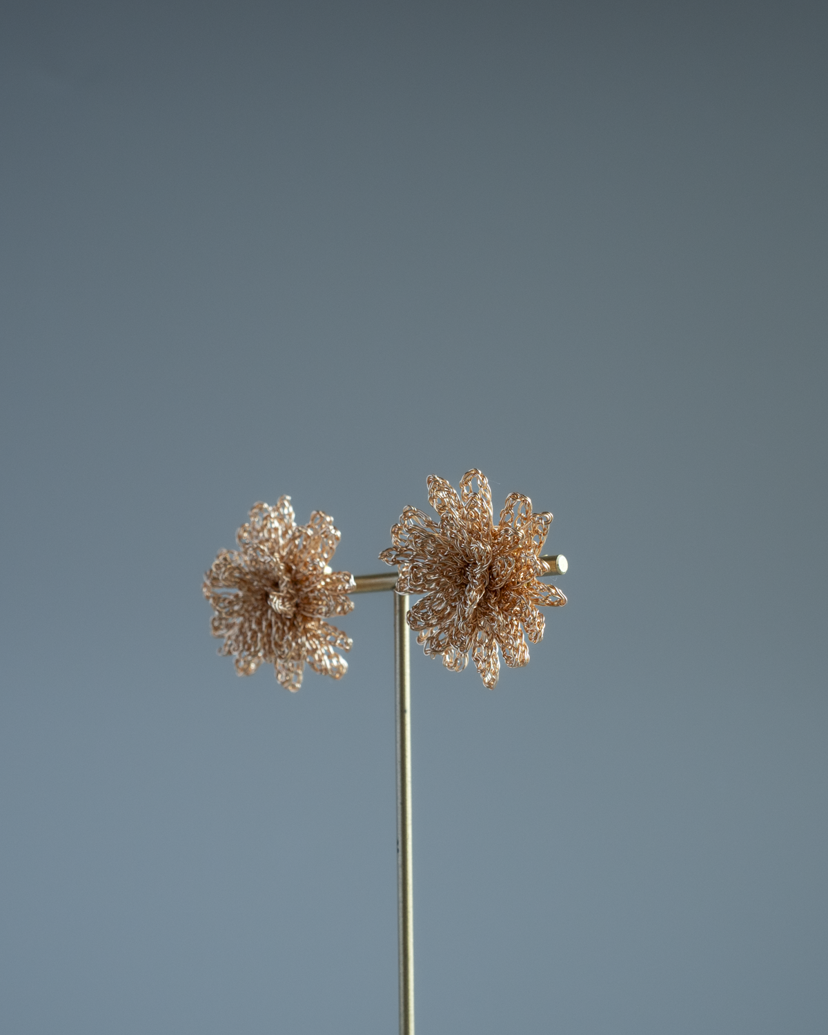 Dandelion Bloom – Wire Crochet Earrings