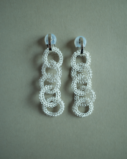 Yui – Hand-Crocheted Wire Earrings / Clip-ons