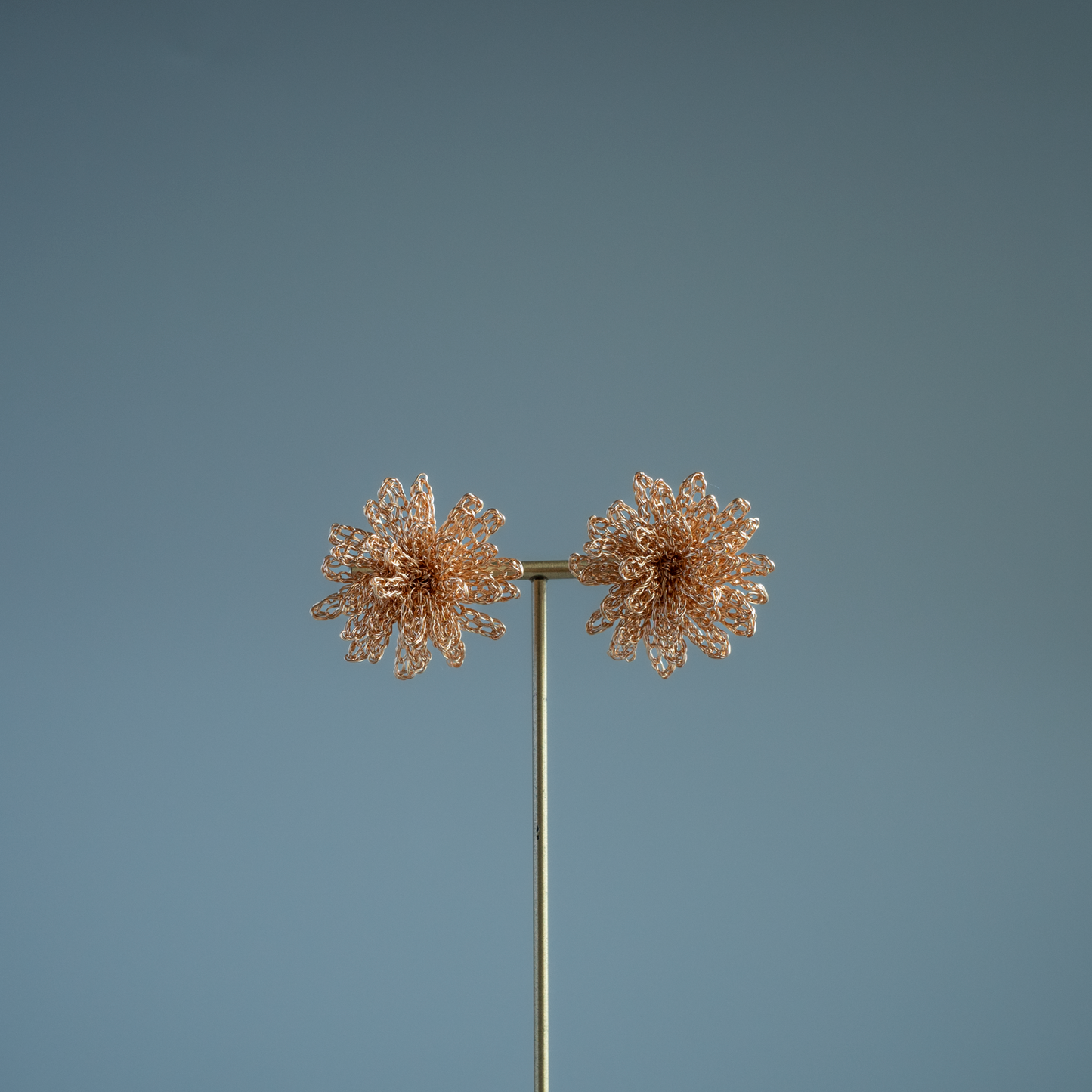 Dandelion Bloom – Wire Crochet Earrings