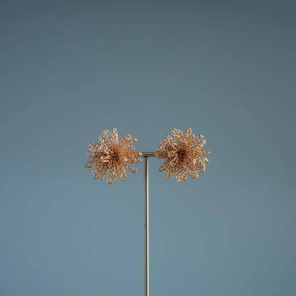 Dandelion Bloom – Wire Crochet Earrings