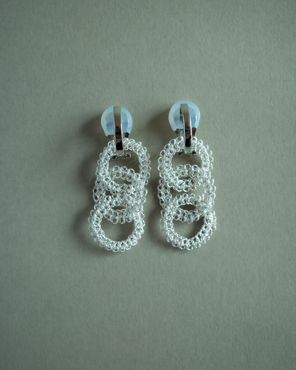 Yui – Hand-Crocheted Wire Earrings / Clip-ons