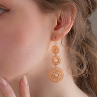 Trinity Lace Circles　耳飾り　Gold