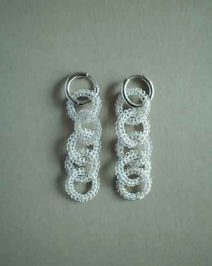 Yui – Hand-Crocheted Wire Earrings / Clip-ons