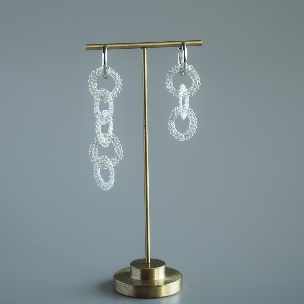 Yui – Hand-Crocheted Wire Earrings / Clip-ons