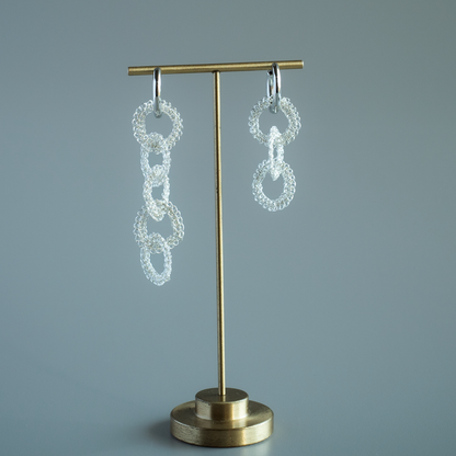 Yui – Hand-Crocheted Wire Earrings / Clip-ons