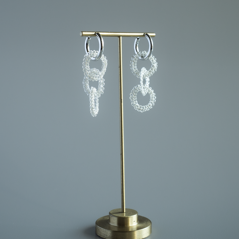 Yui – Hand-Crocheted Wire Earrings / Clip-ons