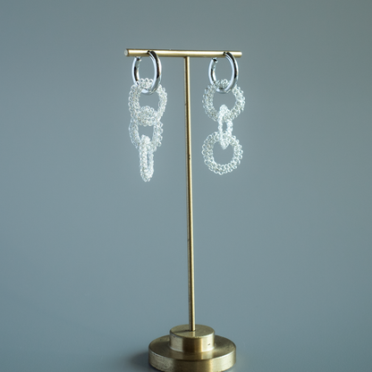 Yui – Hand-Crocheted Wire Earrings / Clip-ons