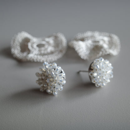 2way Orbit  Glass Beads　Silver color