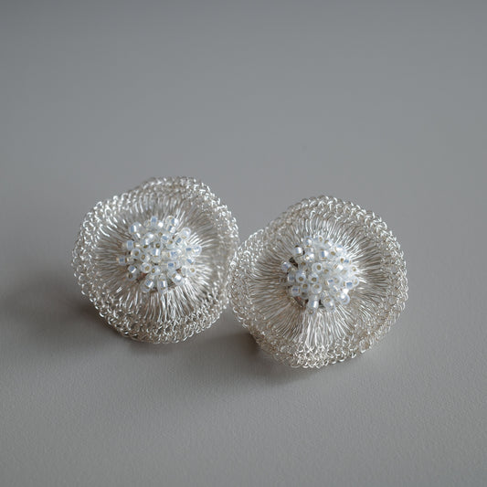 2way Orbit  Glass Beads　 Silver color