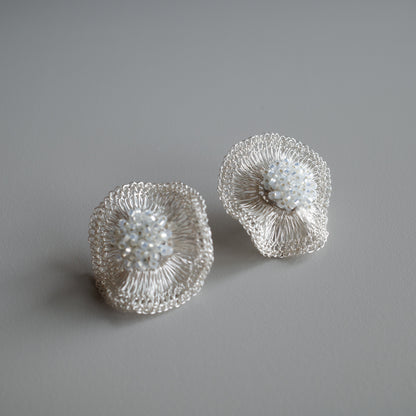 2way Orbit  Glass Beads　Silver color