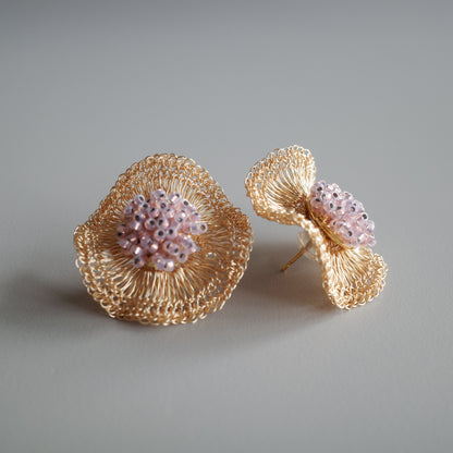 2way Orbit  Glass Beads　Gold color