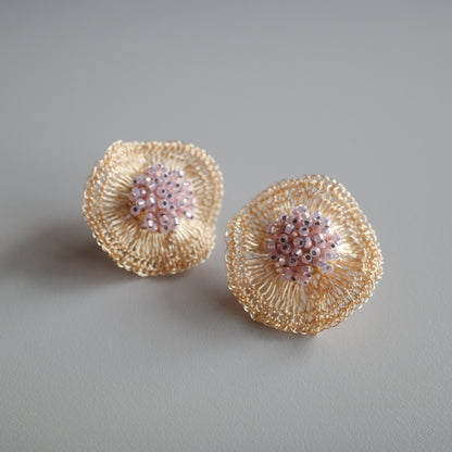 2way Orbit  Glass Beads　Gold color