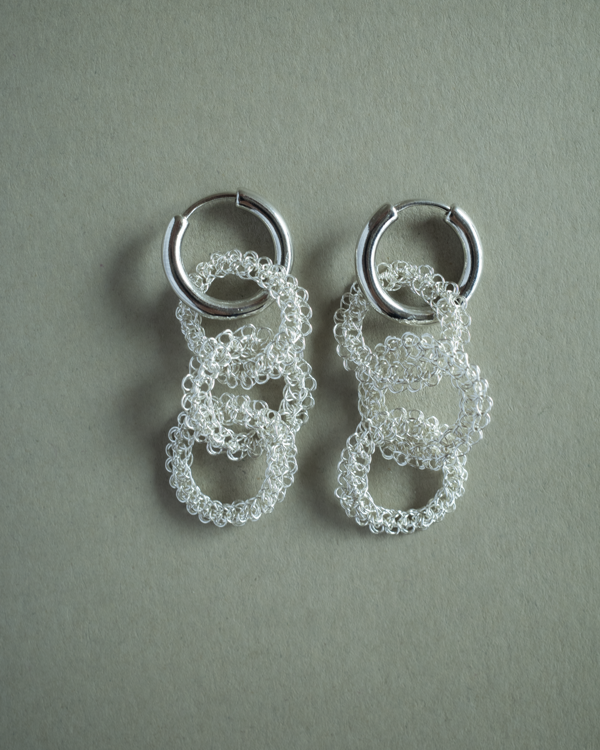 Yui – Hand-Crocheted Wire Earrings / Clip-ons