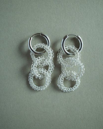 Yui – Hand-Crocheted Wire Earrings / Clip-ons