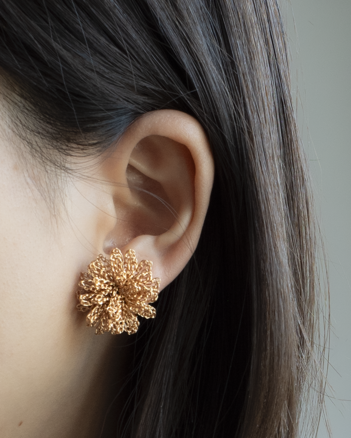 Dandelion Bloom – Wire Crochet Earrings