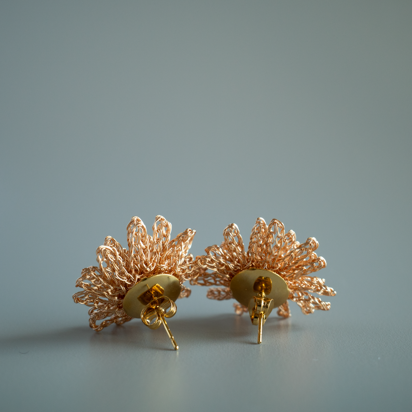 Dandelion Bloom – Wire Crochet Earrings