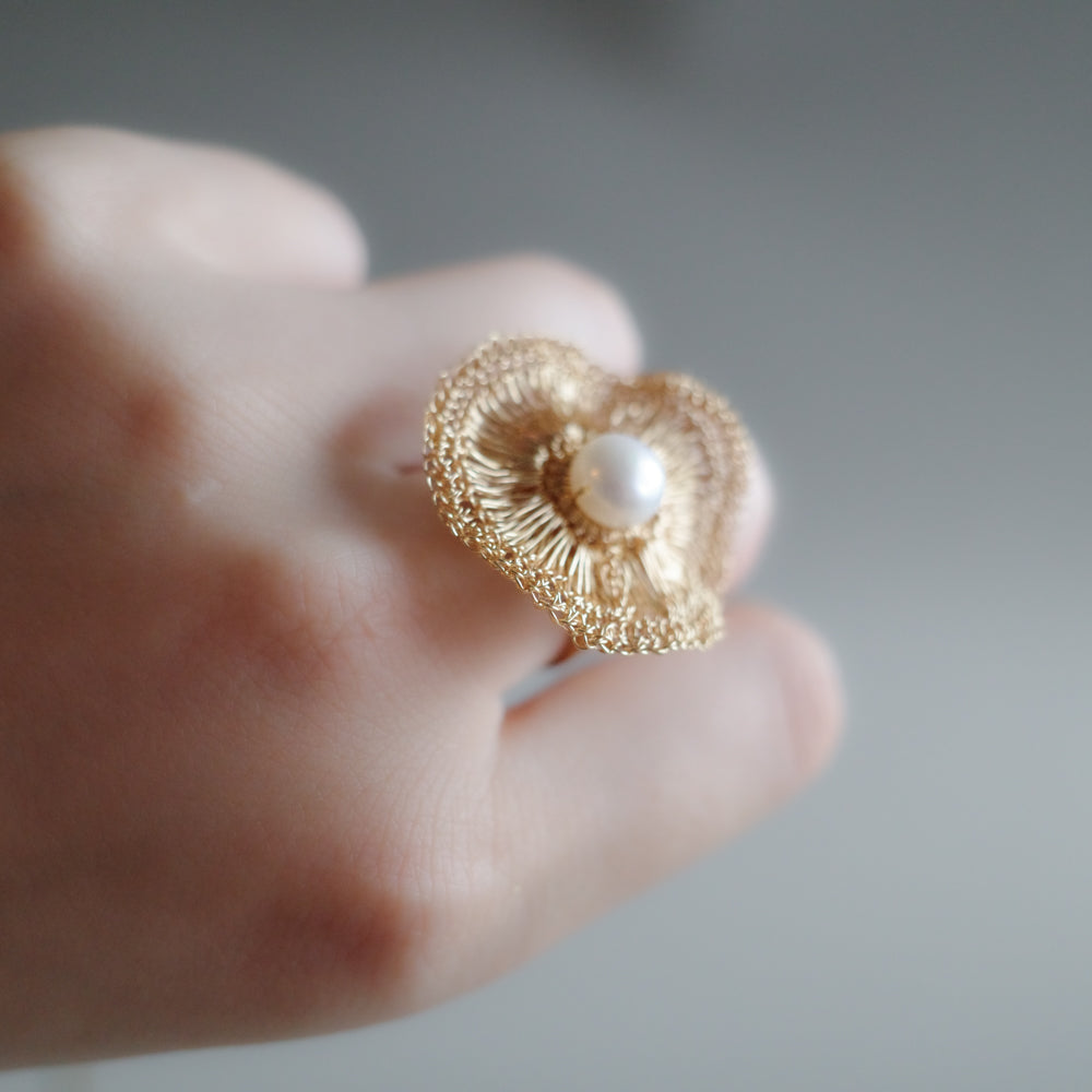 Orbit Pearl– ワイヤークロッシェ リング