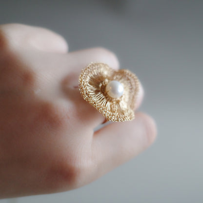 Orbit Pearl– ワイヤークロッシェ リング