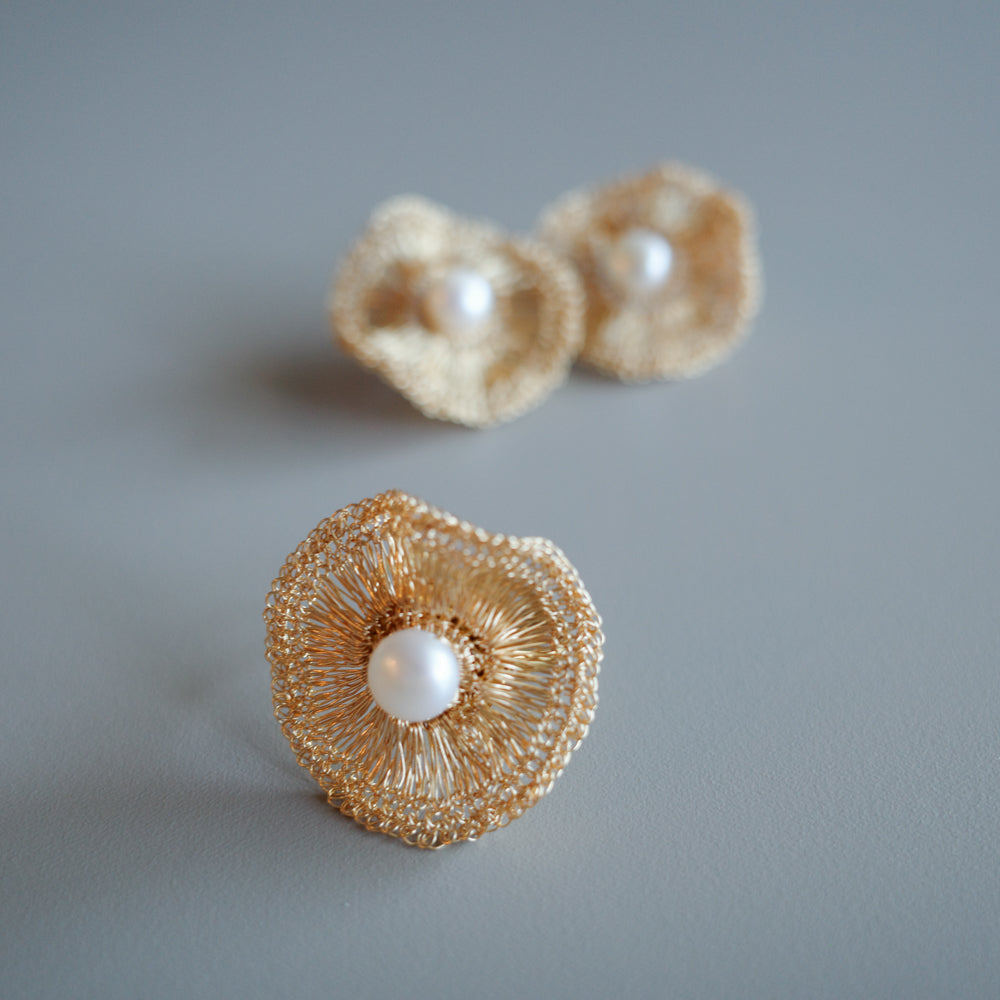 Orbit Pearl– ワイヤークロッシェ リング