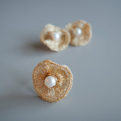 Orbit Pearl– ワイヤークロッシェ リング