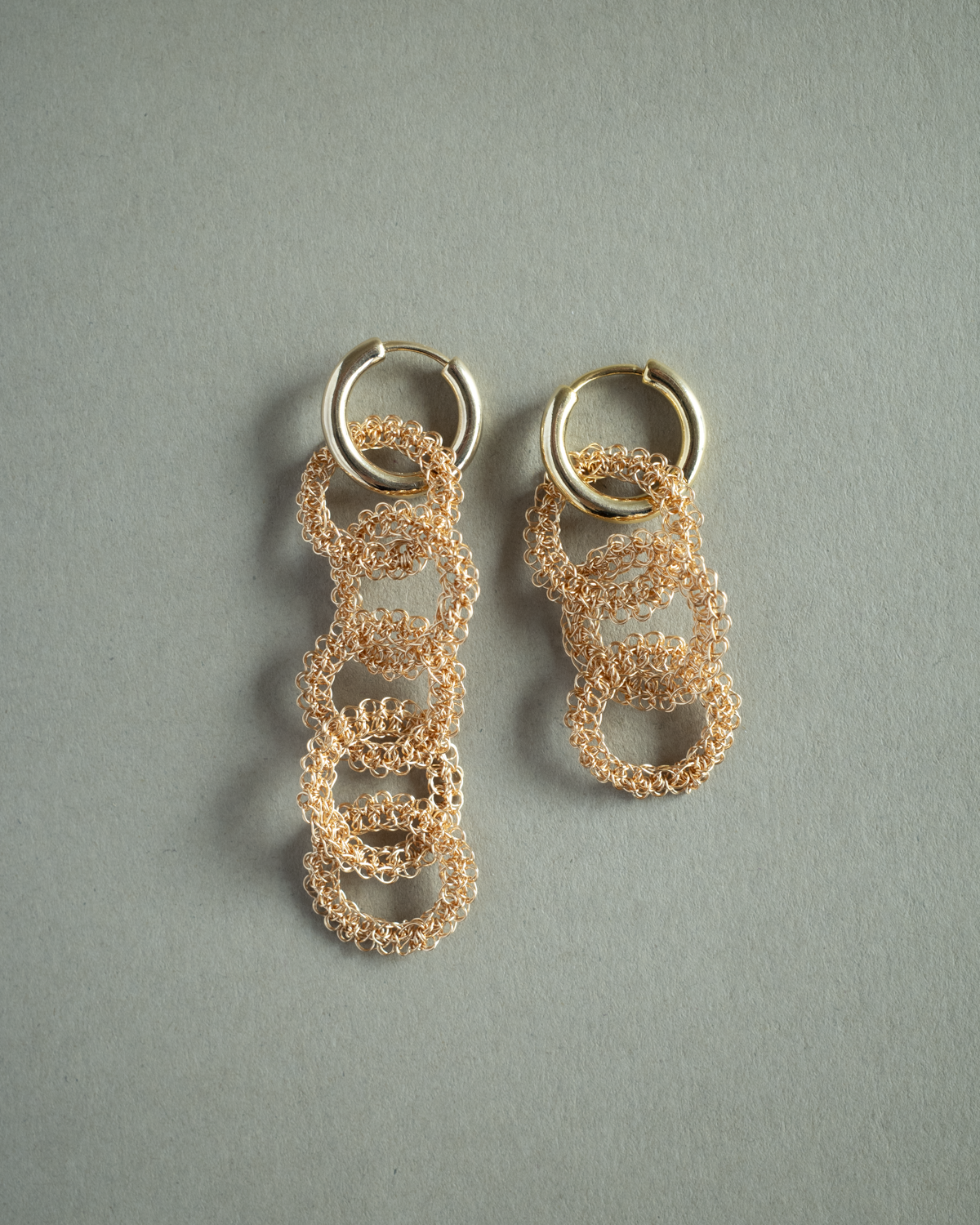 Yui – Hand-Crocheted Wire Earrings / Clip-ons