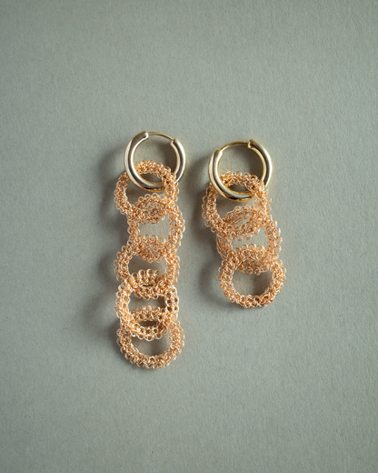 Yui – Hand-Crocheted Wire Earrings / Clip-ons