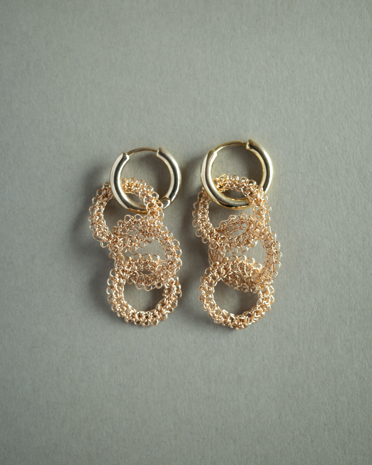 Yui – Hand-Crocheted Wire Earrings / Clip-ons