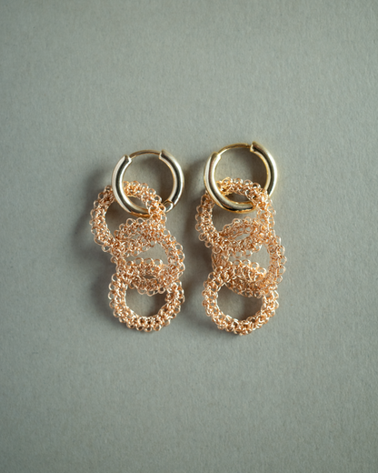 Yui – Hand-Crocheted Wire Earrings / Clip-ons