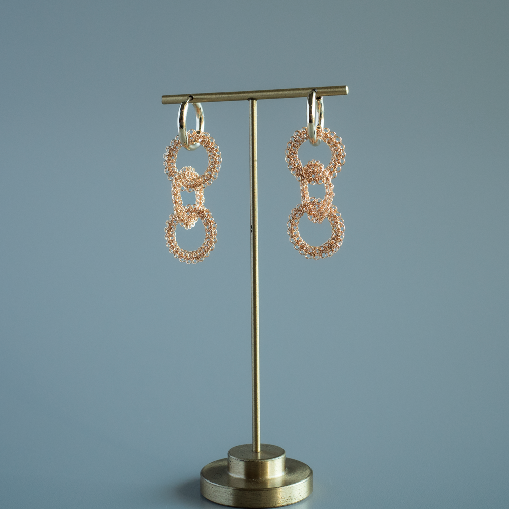 Yui – Hand-Crocheted Wire Earrings / Clip-ons