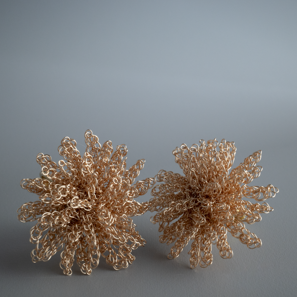 たんぽぽの花 耳飾り 　Dandelion Flower Earrings