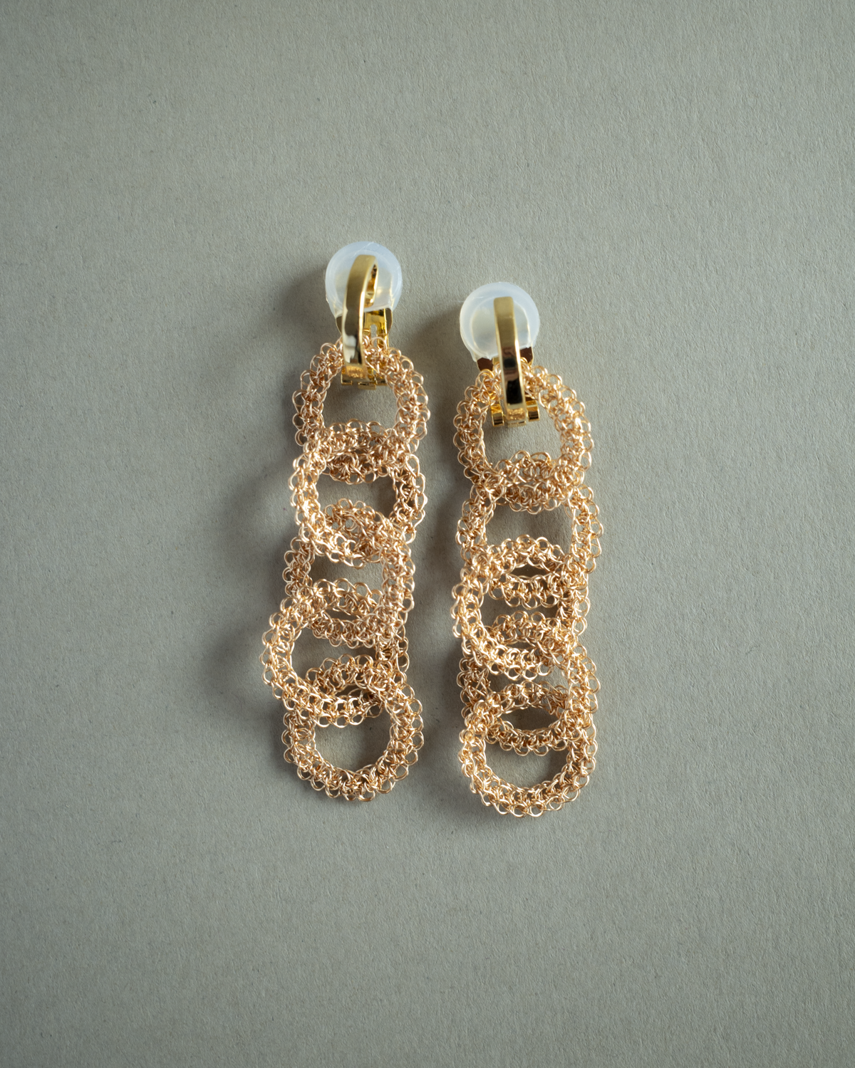 Yui – Hand-Crocheted Wire Earrings / Clip-ons