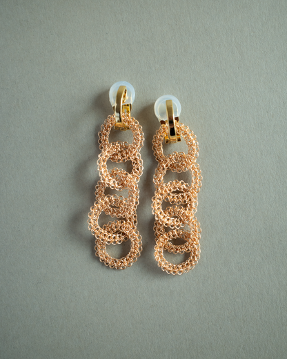 Yui – Hand-Crocheted Wire Earrings / Clip-ons