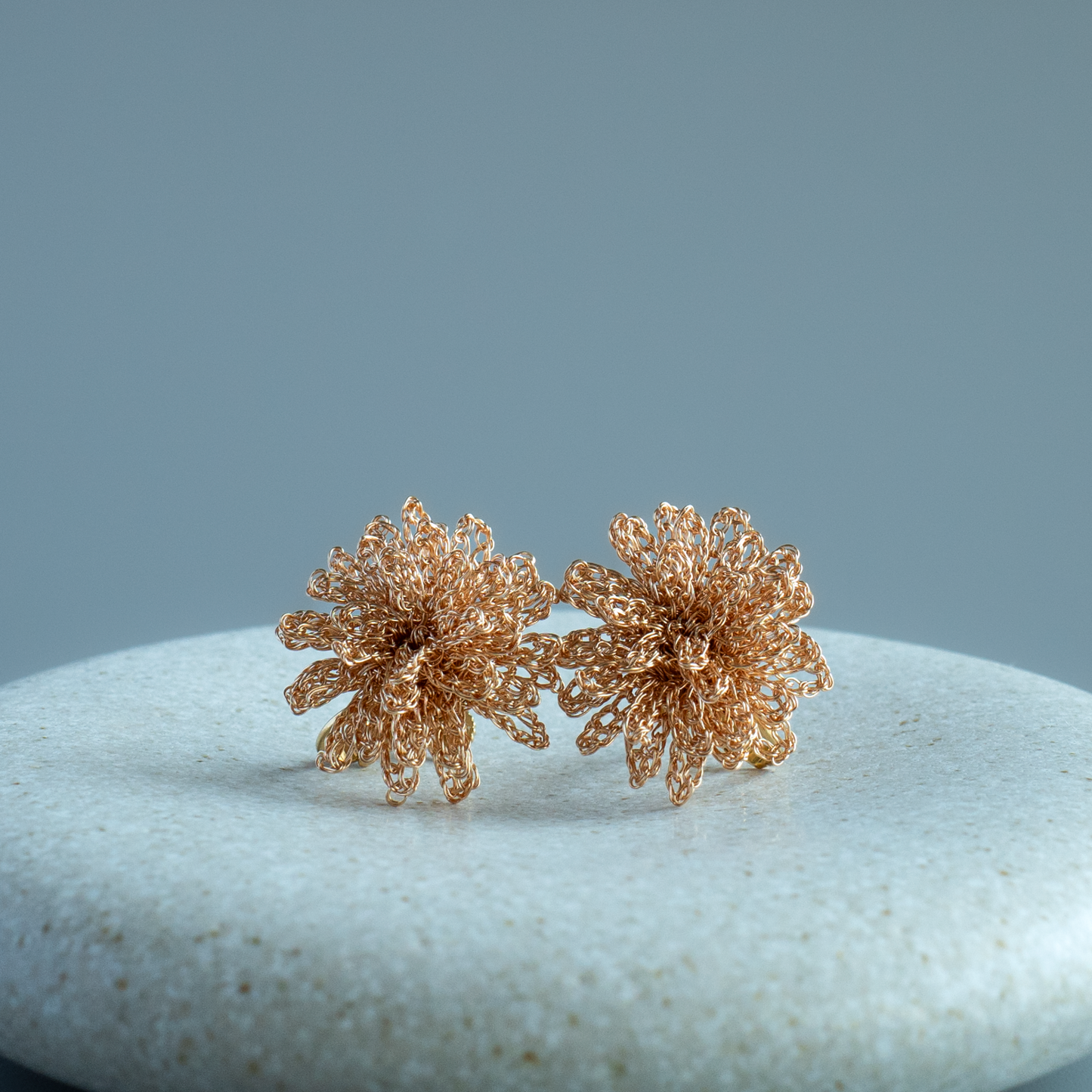 Dandelion Bloom – Wire Crochet Earrings