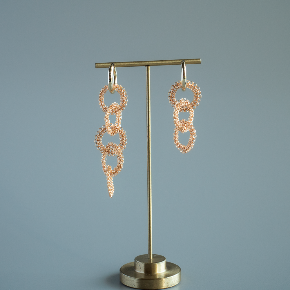 Yui – Hand-Crocheted Wire Earrings / Clip-ons