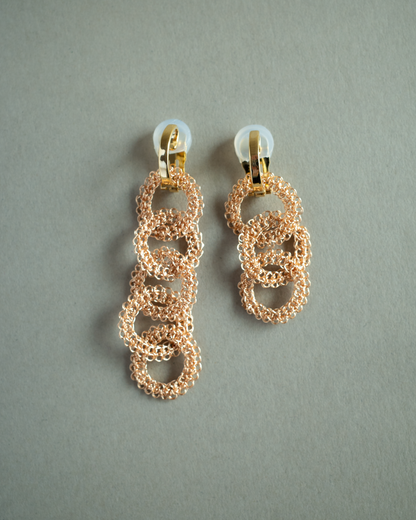 Yui – Hand-Crocheted Wire Earrings / Clip-ons