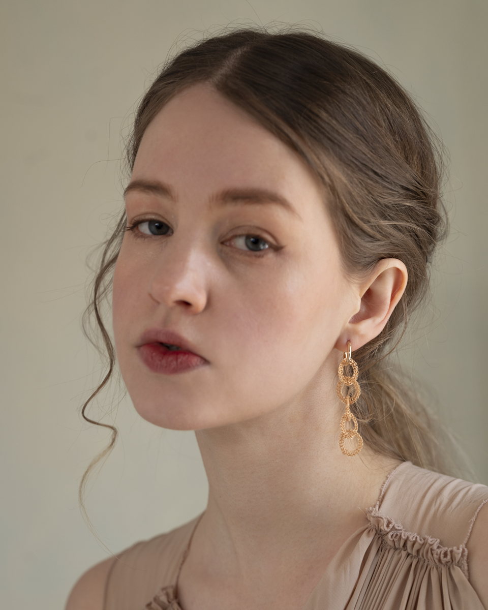 Yui – Hand-Crocheted Wire Earrings / Clip-ons