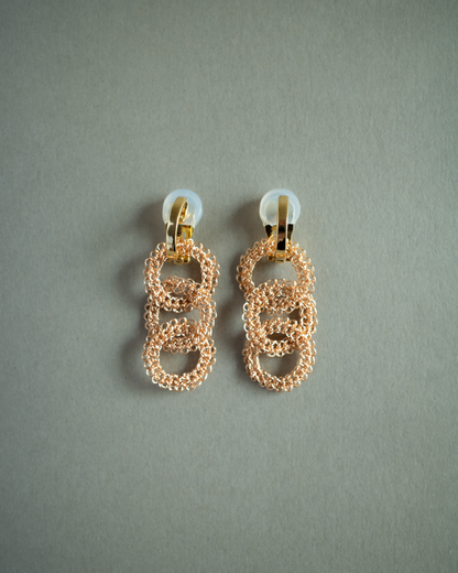 Yui – Hand-Crocheted Wire Earrings / Clip-ons