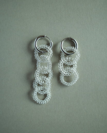 Yui – Hand-Crocheted Wire Earrings / Clip-ons