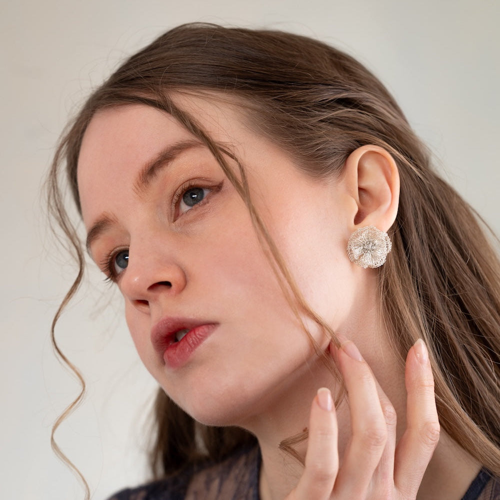 YUIKA- ハーキマーダイヤモンド耳飾り ゴールド