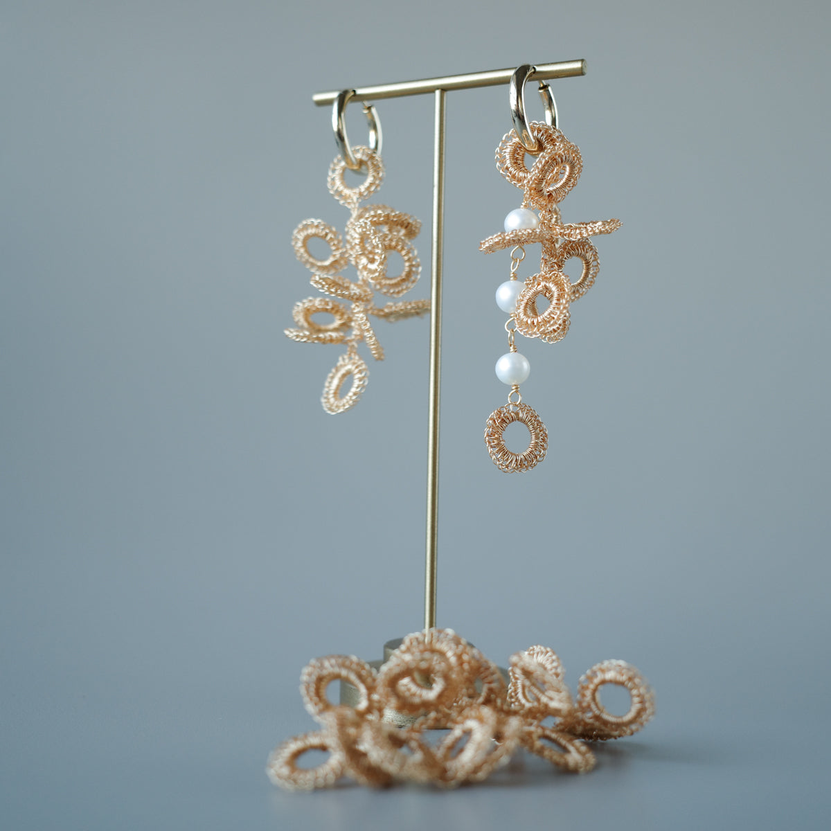 Full Bloom – 耳飾り4点(S・M・L・パール)モチーフセット　受注販売