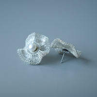 2way Orbit  Pearl　耳飾り　Silver color